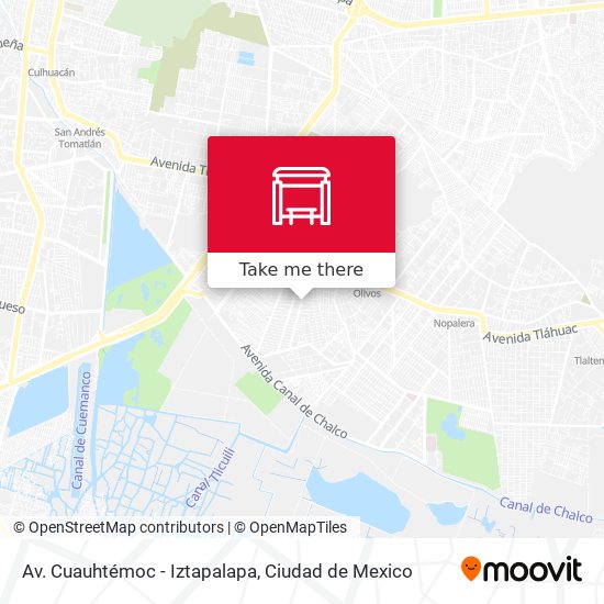 Av. Cuauhtémoc - Iztapalapa map