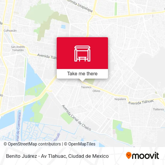 Benito Juárez - Av Tlahuac map