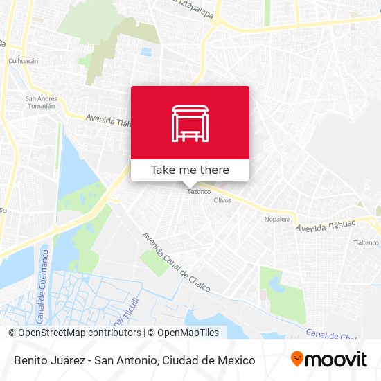 Mapa de Benito Juárez - San Antonio