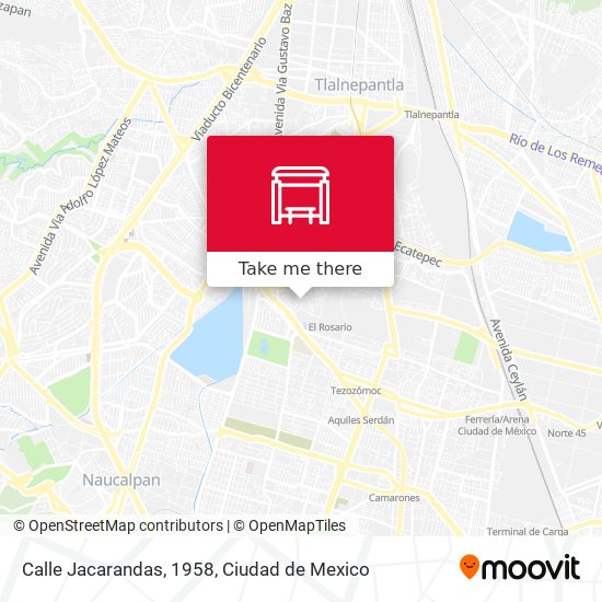 Calle Jacarandas, 1958 map