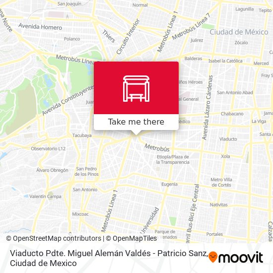 Viaducto Pdte. Miguel Alemán Valdés - Patricio Sanz map