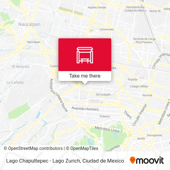 Lago Chapultepec - Lago Zurich map