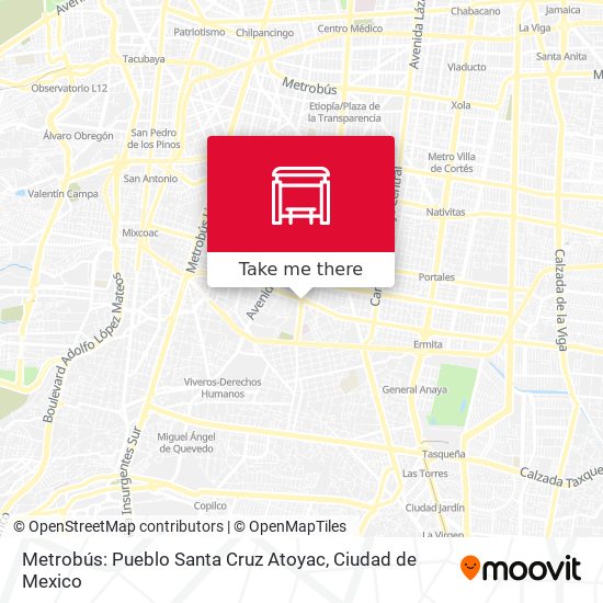 Metrob s Pueblo Santa Cruz Atoyac stop Routes Schedules and Fares