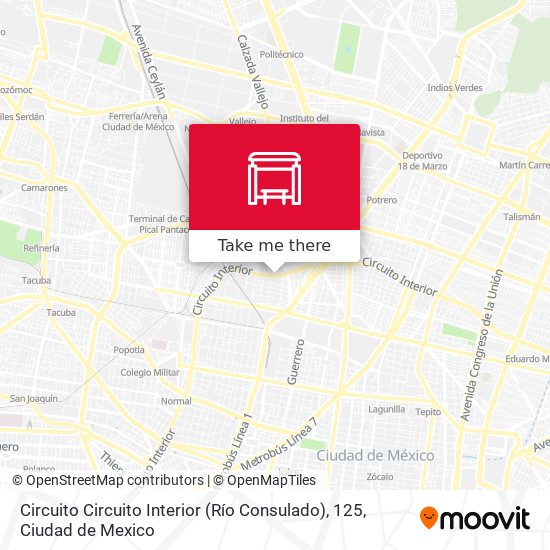 Mapa de Circuito Circuito Interior (Río Consulado), 125