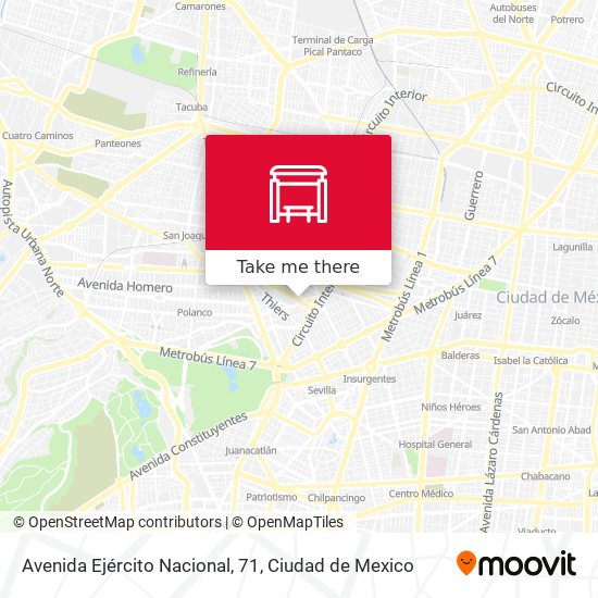 Avenida Ejército Nacional, 71 map