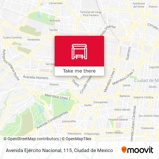 Avenida Ejército Nacional, 115 map