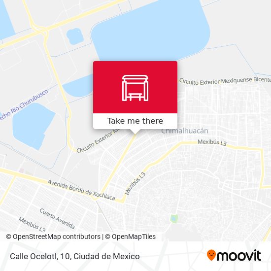 Mapa de Calle Ocelotl, 10