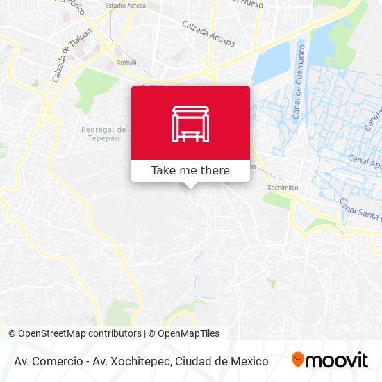 Av. Comercio - Av. Xochitepec map