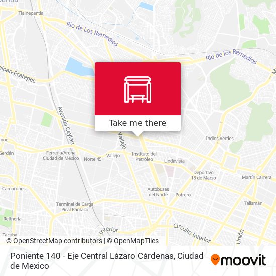 Poniente 140 - Eje Central Lázaro Cárdenas map