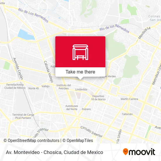 Av. Montevideo - Chosica map