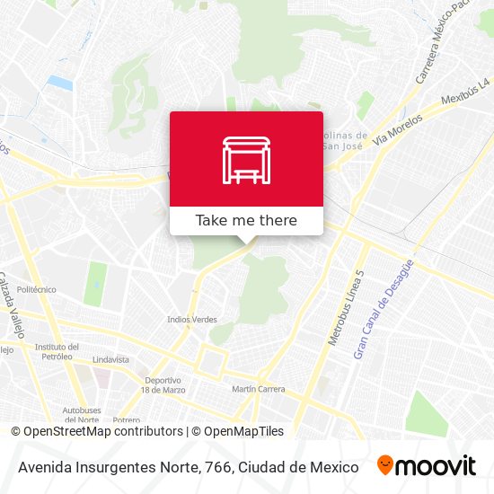 Avenida Insurgentes Norte, 766 map