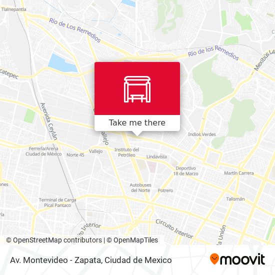 Av. Montevideo - Zapata map