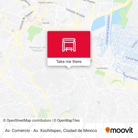 Av. Comercio - Av. Xochitepec map