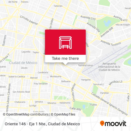 Oriente 146 - Eje 1 Nte. map