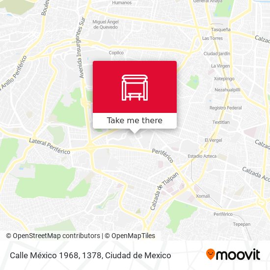Mapa de Calle México 1968, 1378
