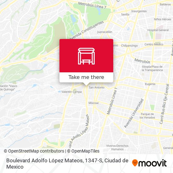 Mapa de Boulevard Adolfo López Mateos, 1347-S