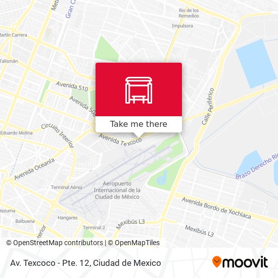 Mapa de Av. Texcoco - Pte. 12