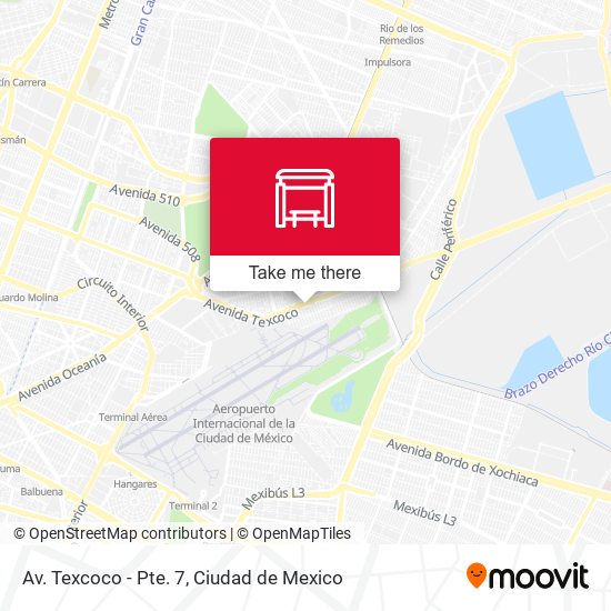 Av. Texcoco - Pte. 7 map