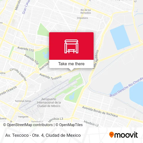 Av. Texcoco - Ote. 4 map