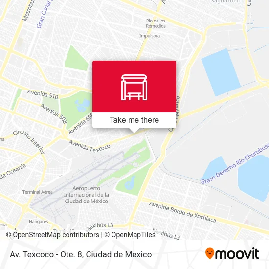 Av. Texcoco - Ote. 8 map