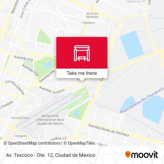 Av. Texcoco - Ote. 12 map
