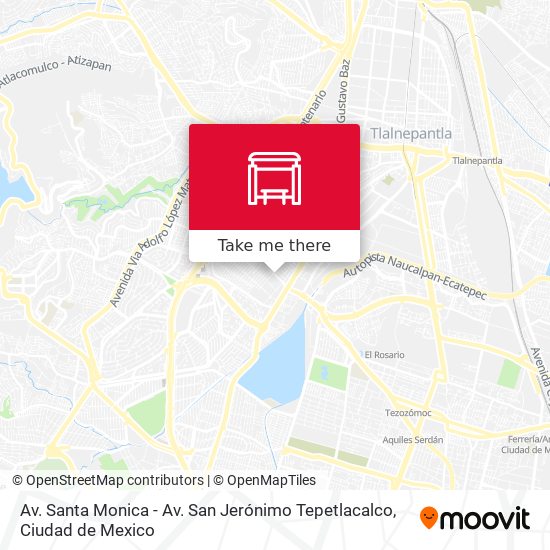 Av. Santa Monica - Av. San Jerónimo Tepetlacalco map
