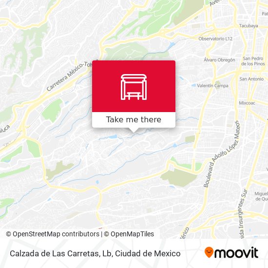 Calzada de Las Carretas, Lb map