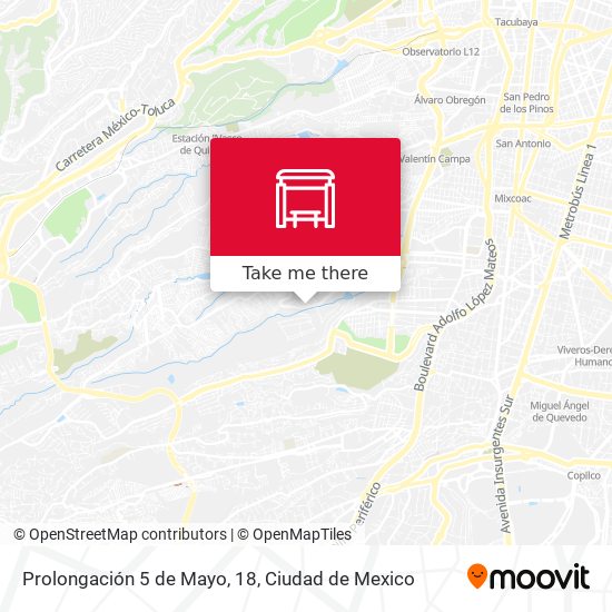 Mapa de Prolongación 5 de Mayo, 18