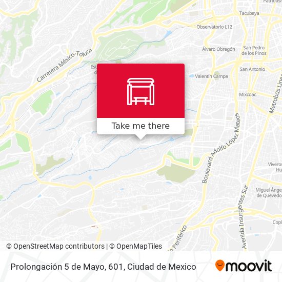 Mapa de Prolongación 5 de Mayo, 601