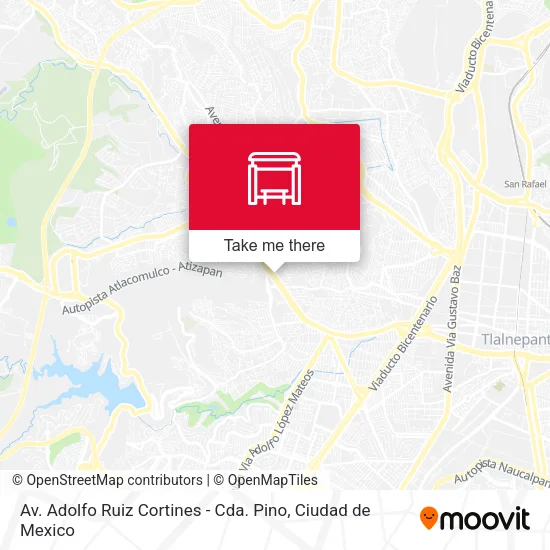 Av. Adolfo Ruiz Cortines - Cda. Pino map