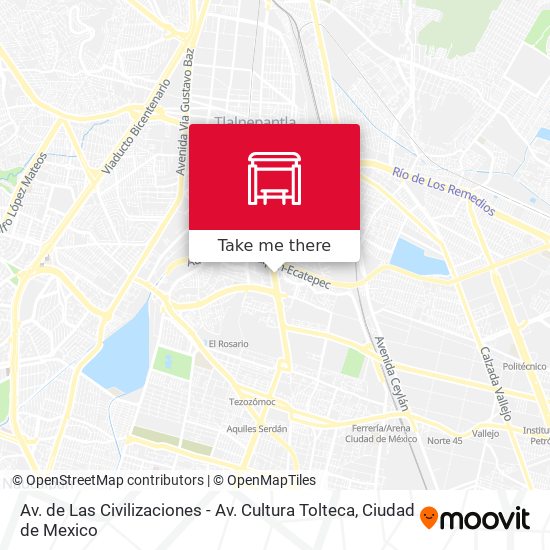 Av. de Las Civilizaciones - Av. Cultura Tolteca map