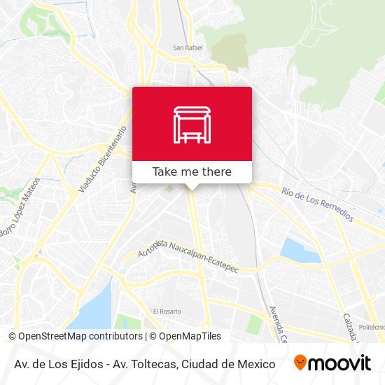 Mapa de Av. de Los Ejidos - Av. Toltecas