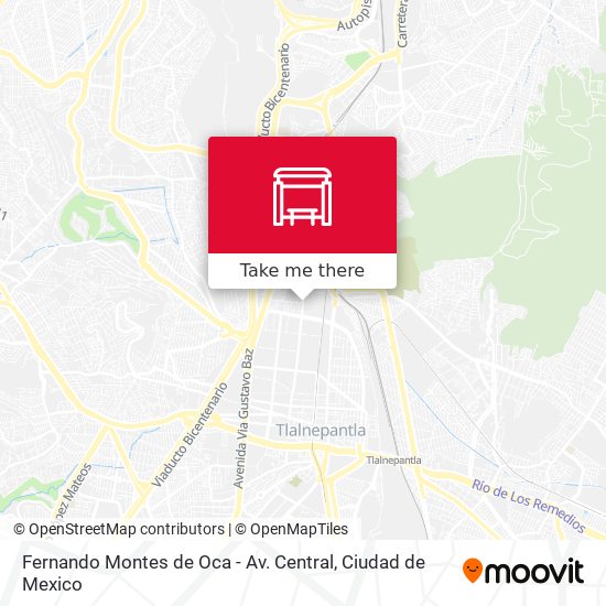 Fernando Montes de Oca - Av. Central map