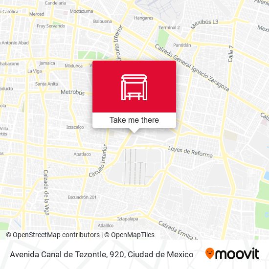 Avenida Canal de Tezontle, 920 map