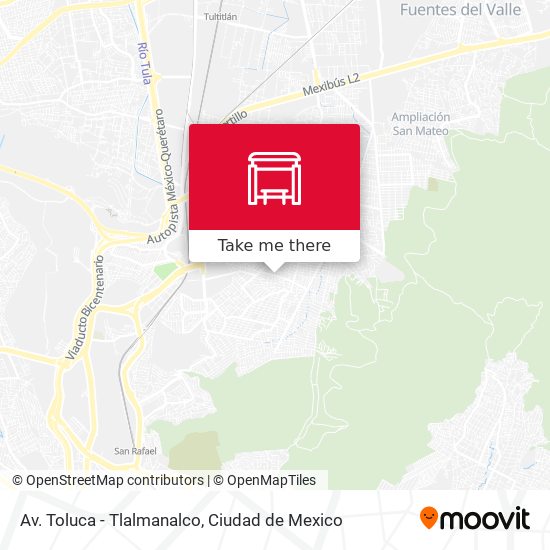 Av. Toluca - Tlalmanalco map