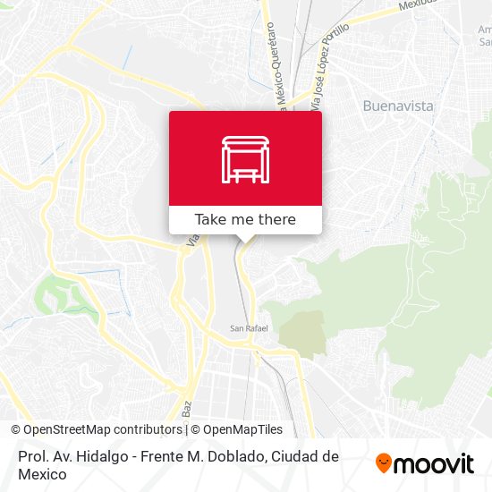 Prol. Av. Hidalgo - Frente M. Doblado map