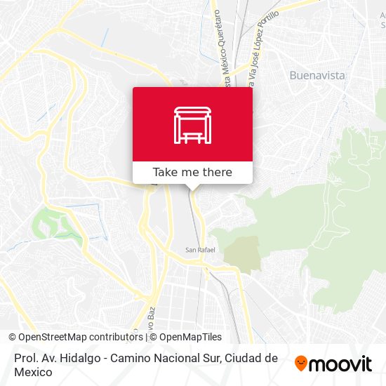 Prol. Av. Hidalgo - Camino Nacional Sur map