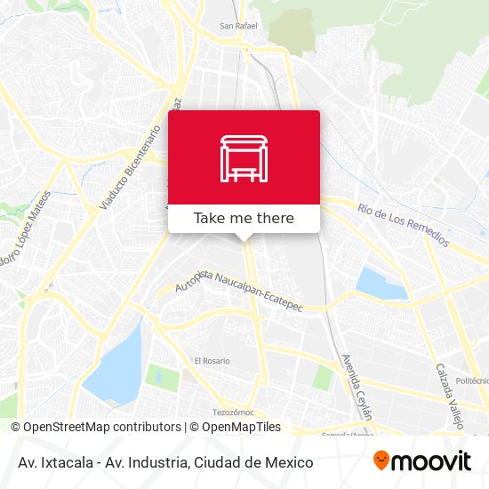 Av. Ixtacala - Av. Industria map
