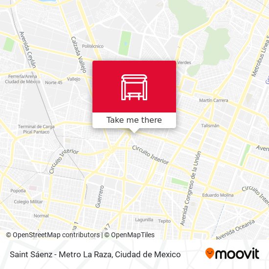 Mapa de Saint Sáenz - Metro La Raza