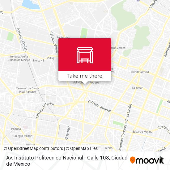 Av. Instituto Politécnico Nacional - Calle 108 map