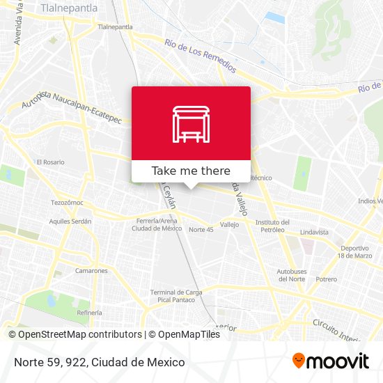 Mapa de Norte 59, 922