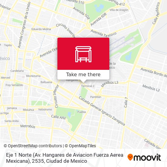 Mapa de Eje 1 Norte (Av. Hangares de Aviacion Fuerza Aerea Mexicana), 2535
