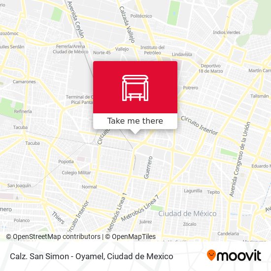 Calz. San Simon - Oyamel map