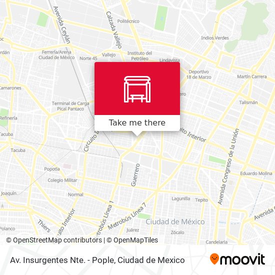 Mapa de Av. Insurgentes Nte. - Pople