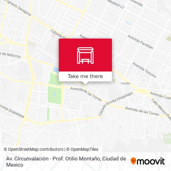 Av. Circunvalación - Prof. Otilio Montaño map