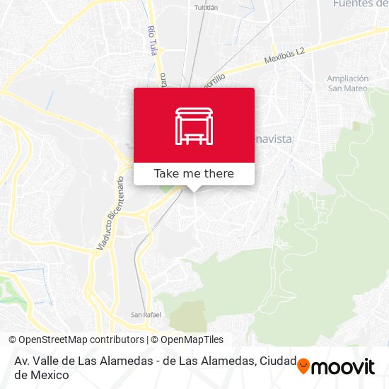 Av. Valle de Las Alamedas - de Las Alamedas map