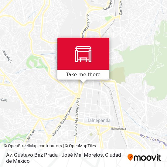 Av. Gustavo Baz Prada - José Ma. Morelos map