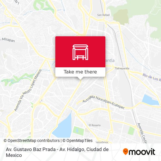 Mapa de Av. Gustavo Baz Prada - Av. Hidalgo