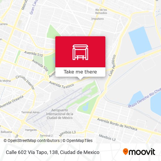 Mapa de Calle 602 Vía Tapo, 138