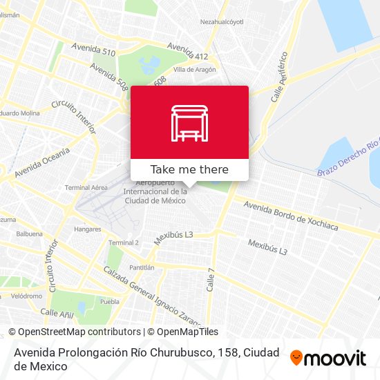 Avenida Prolongación Río Churubusco, 158 map